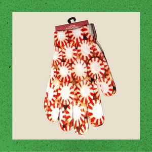 🆕FUN & FUNCTIONAL PEPPERMINT GRAPIC GLOVES! USE THE ENTIRE WINTER! (UNISEX)
